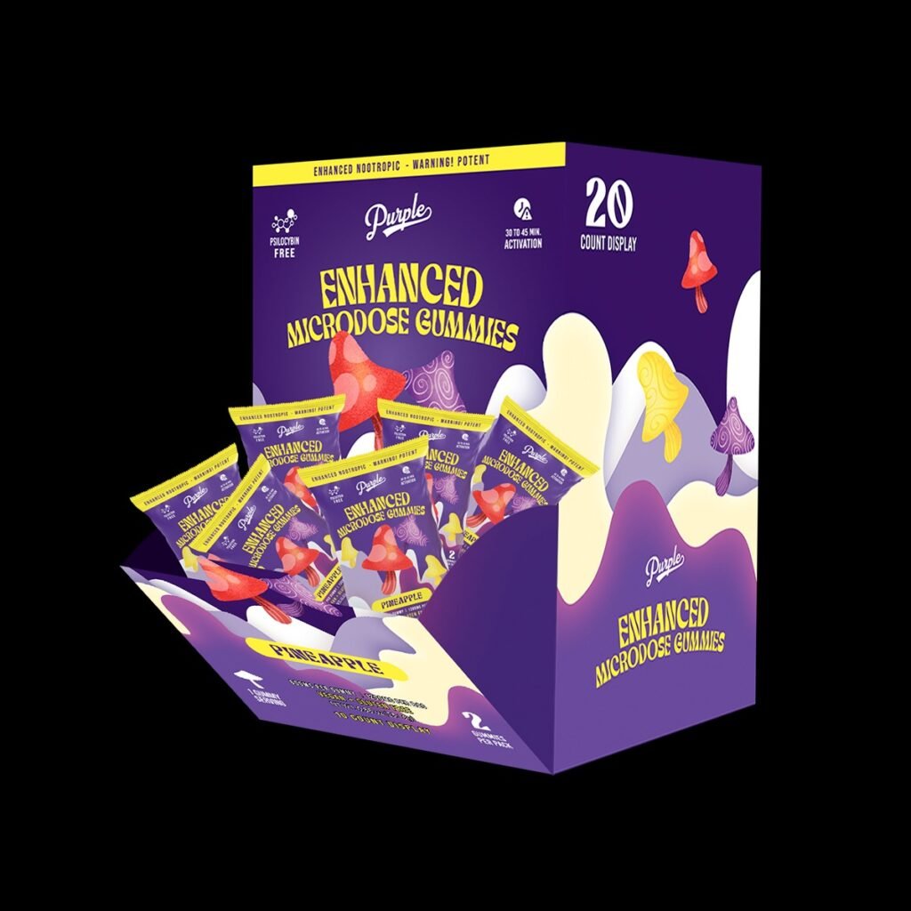 Buy Purple Mushroom Enhanced Microdose Gummies Pineapple