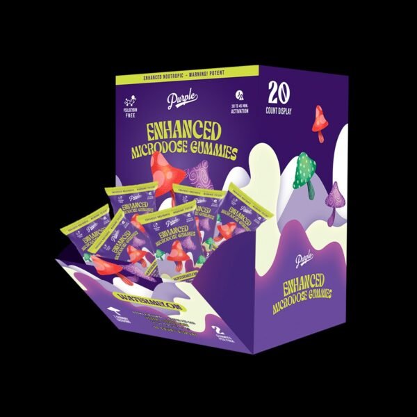 Buy Purple Mushroom Enhanced Microdose Gummies Watermelon